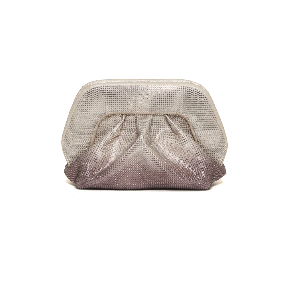 THEMOIRè Zilveren Roze Strass Clutch Pink Dames