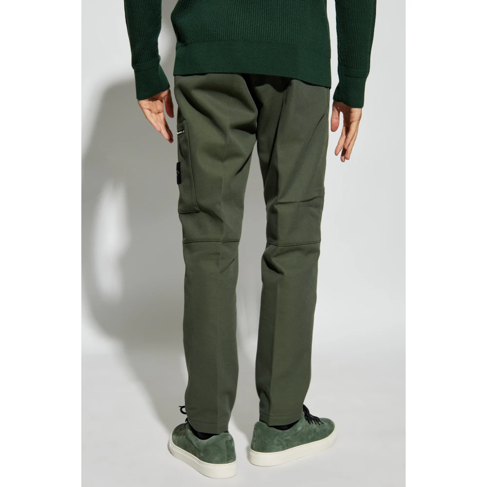 Stone Island Broek met Logo Green Heren