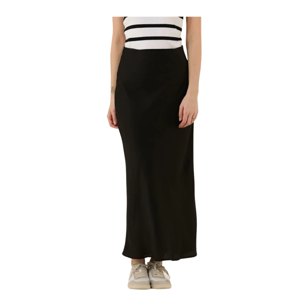Bruuns Bazaar Zwarte midi rok Acacia Bbjoanelle Black Dames