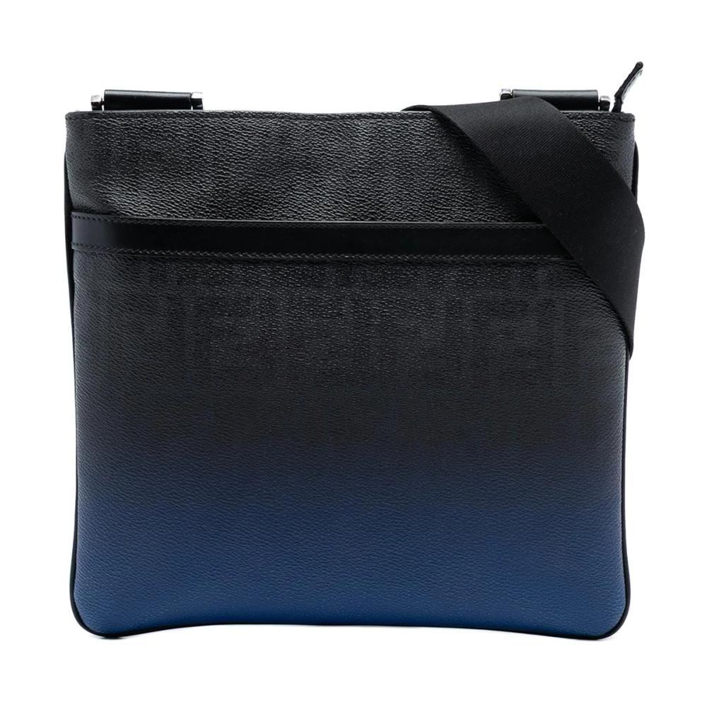 Fendi Vintage Women's Black Pre-Owned Textured Crossbody Bag