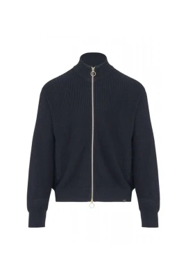 Zip-up cardigan i Tech Wool