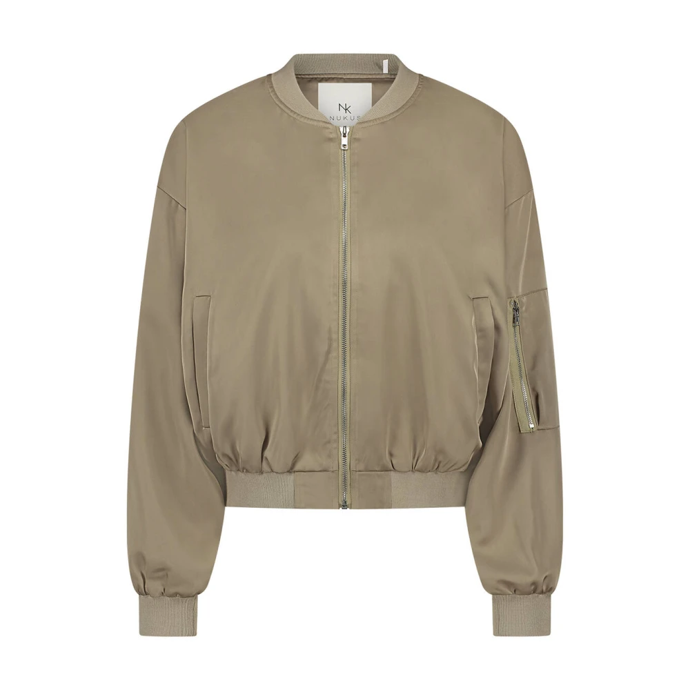 Nukus Stijlvolle Noell Bomberjas voor vrouwen Beige Dames