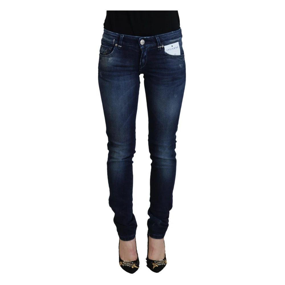Acht Women's Blue Slim Fit Jeans, W26, Low Waist Slim Fit Denim Jeans