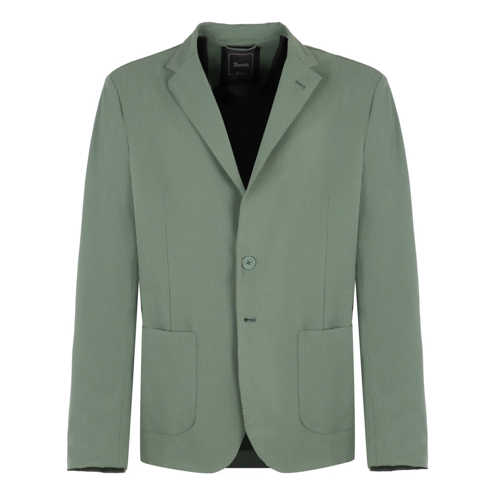 Herno Twee-knoops Blazer Green Heren