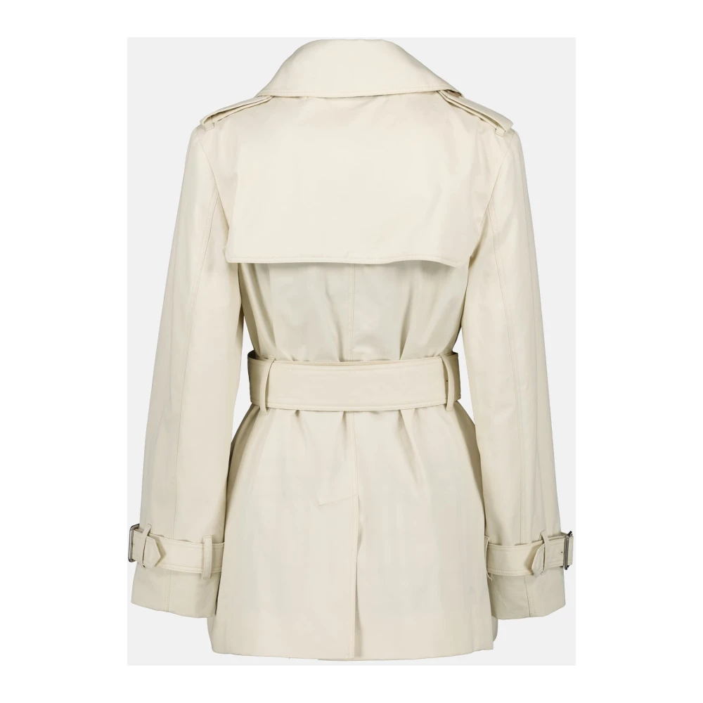 Burberry Katoenen Gabardine Trenchcoat White Dames
