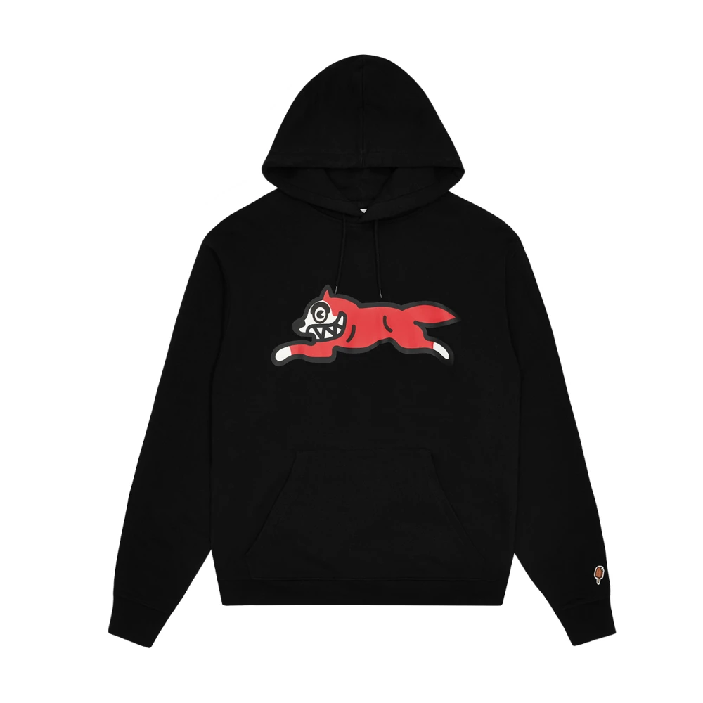 Icecream Men's Black Running Dog Popover Hood - Hoodies - L - Sweatshirts & Hoodies