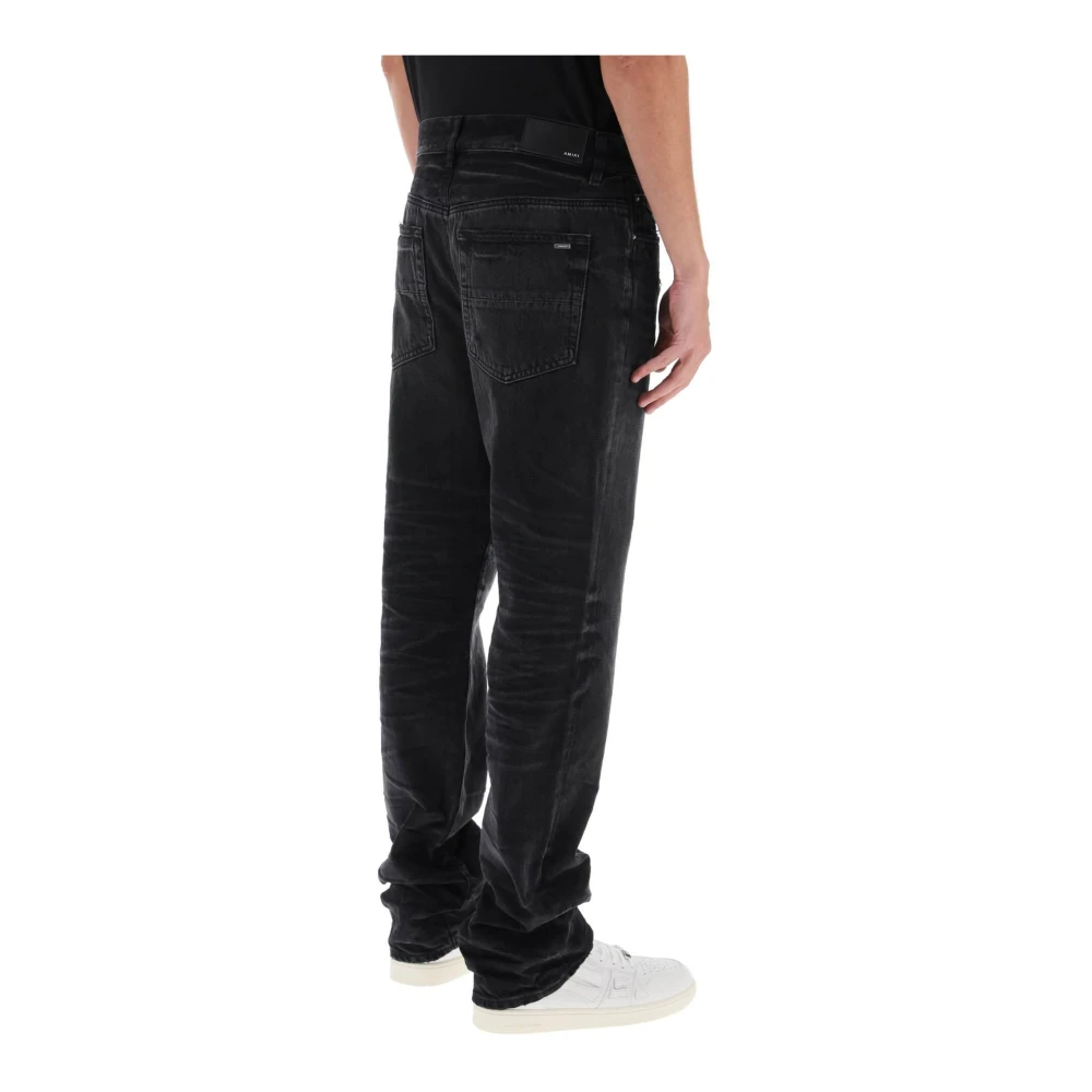 Amiri Donkere Vintage Straight Cut Jeans Black Heren
