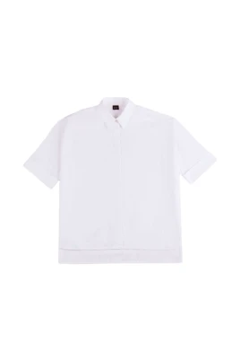 Short Sleeve Straight Hem Shirt