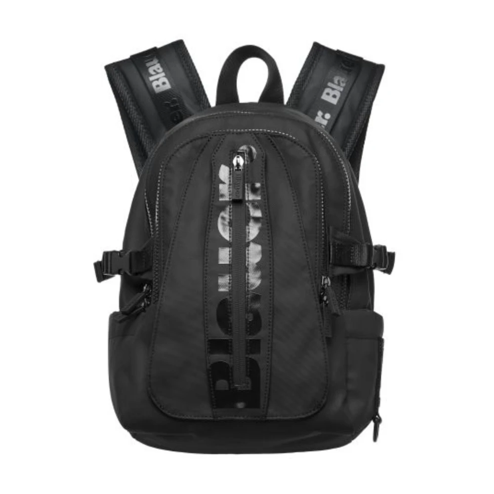 Blauer Men's Black Backpacks, One Size, Technical Cordura Backpack For