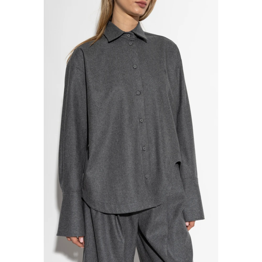 The Attico Wollen overhemd Gray Dames