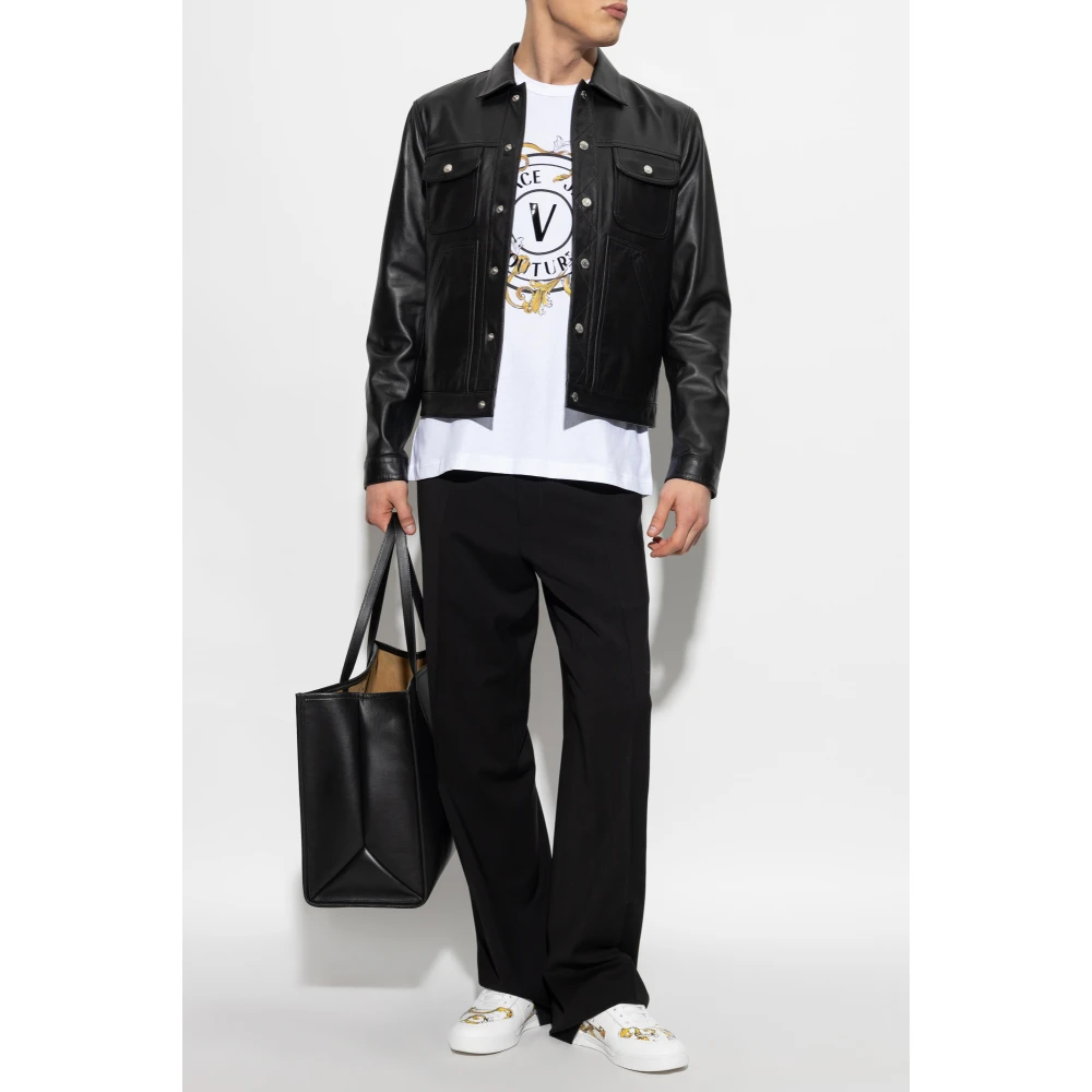 Versace Jeans Couture T-shirt met bedrukt logo White Heren