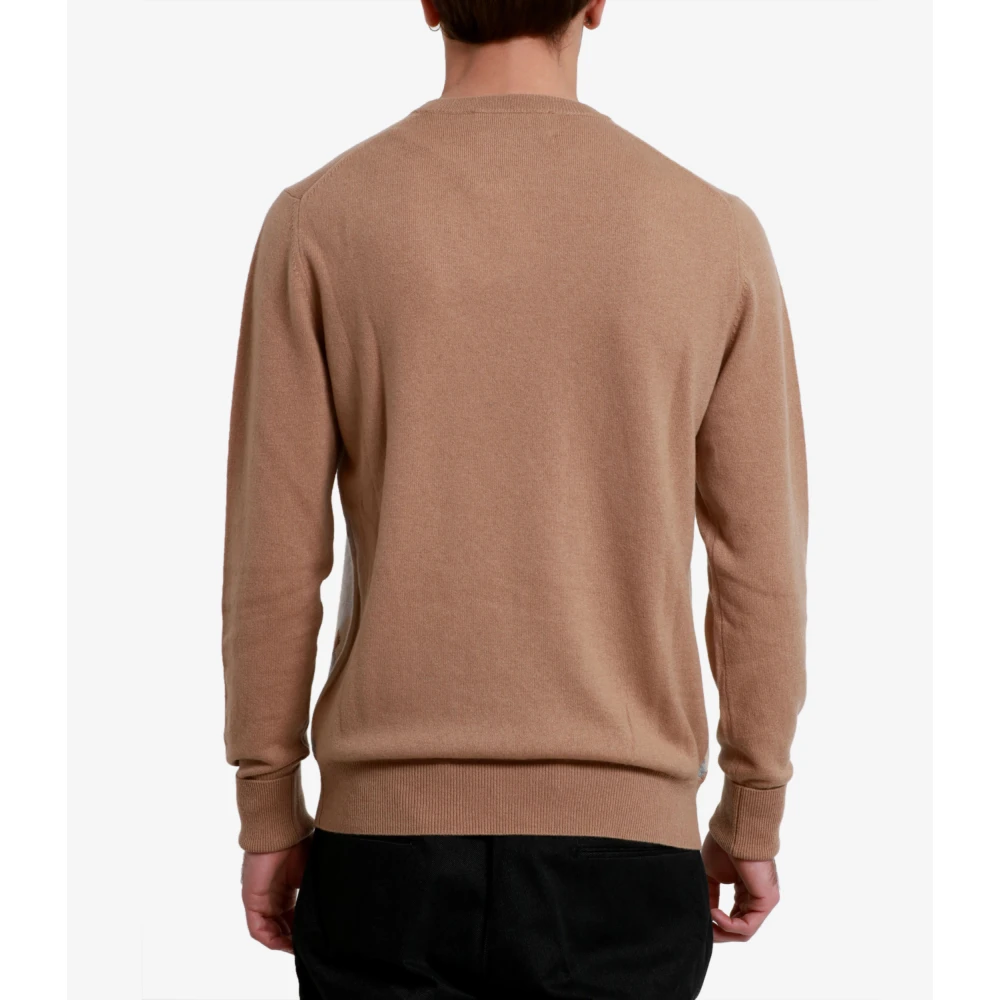 Ballantyne Kasjmier Diamantpatroon Trui Beige Heren