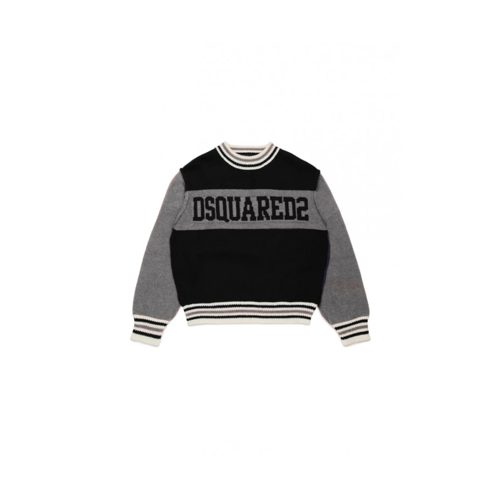 Dsquared2 Zwarte trui met logoborduursel Black Dames
