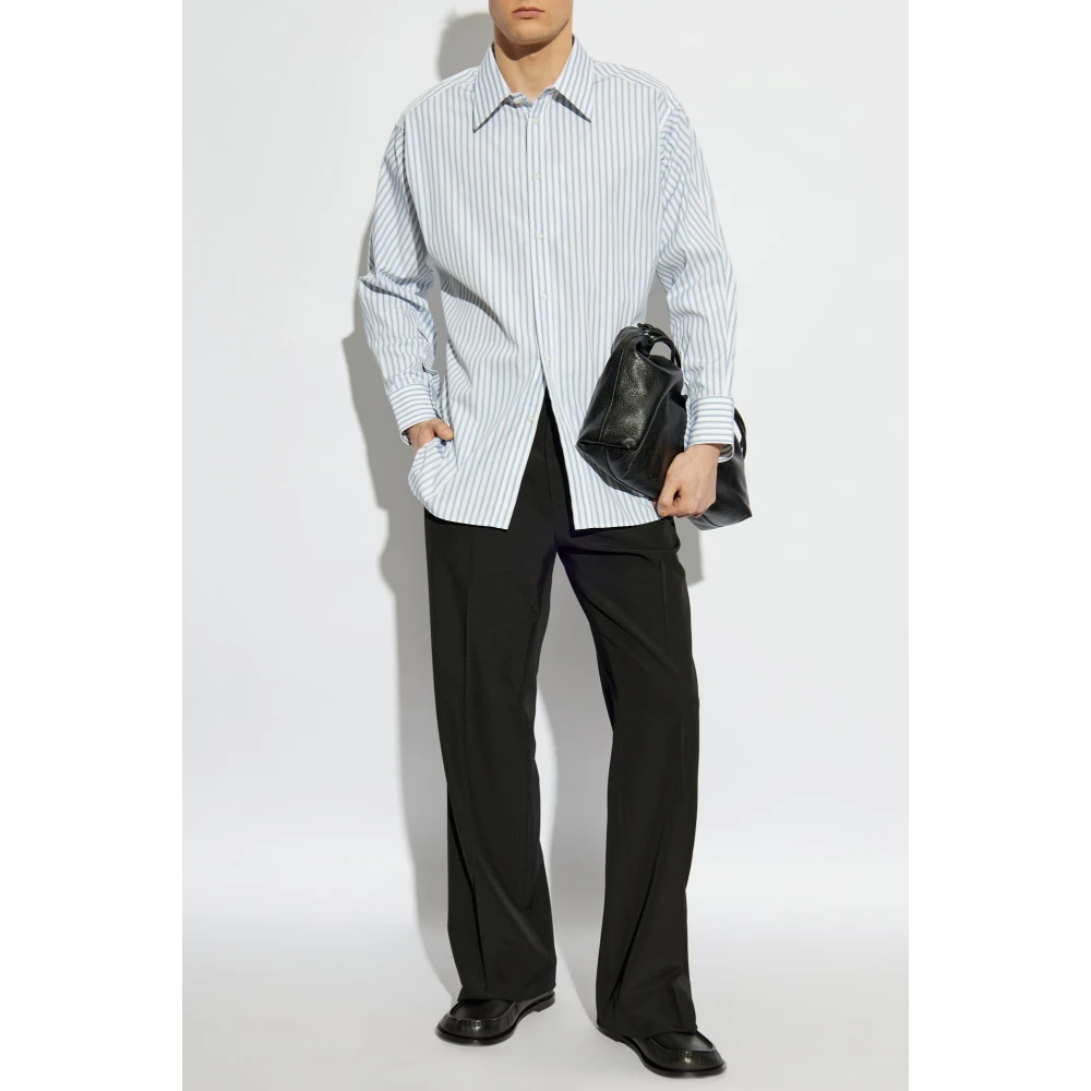 Maison Margiela Overhemd met gestreept patroon Blue Heren