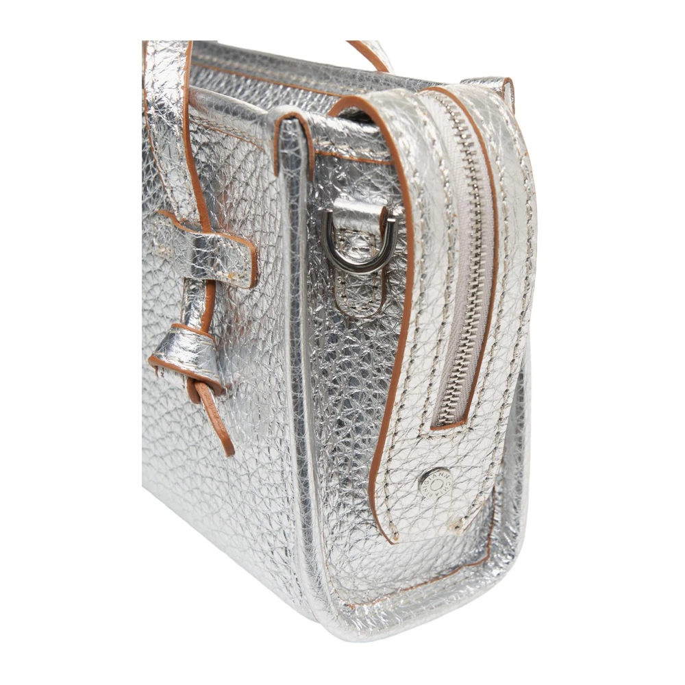 Gianni Chiarini Elegante Zilveren Schoudertas Gray Dames