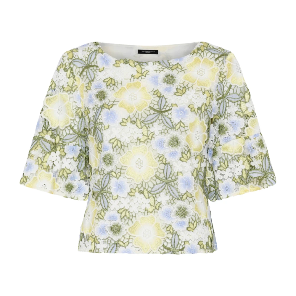 Bruuns Bazaar Women's Multicolor Floral Embroidered Blouse Top - Blouses - S - Blouses & Shirts