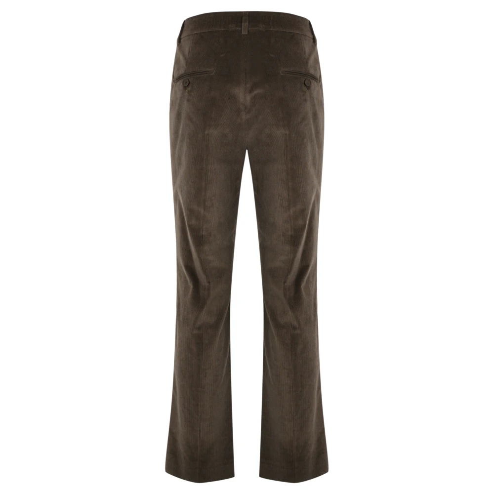 Max Mara Weekend Bruine Fluwelen Flared Broek Brown Dames