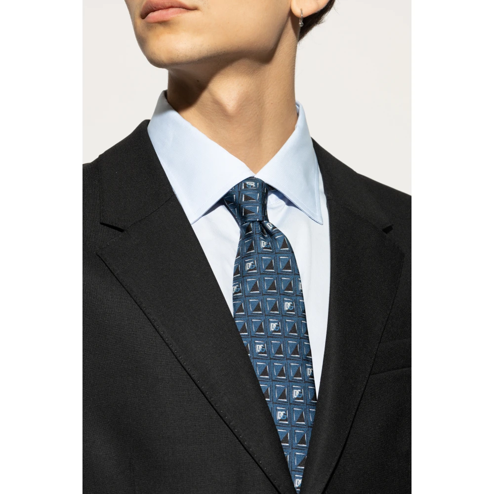 Dolce & Gabbana Gestreepte stropdas Blue Heren