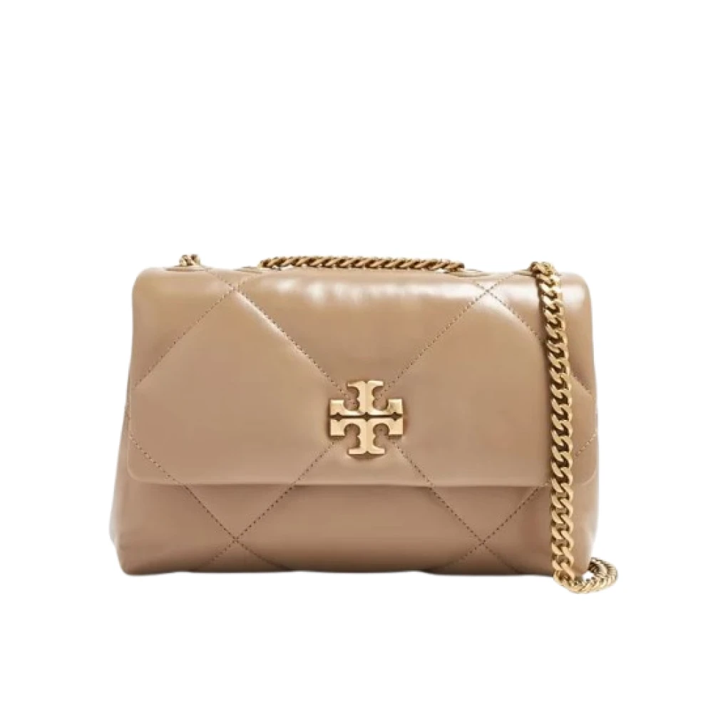 TORY BURCH Diamant Quilt Kleine Crossbody Tas Beige Dames