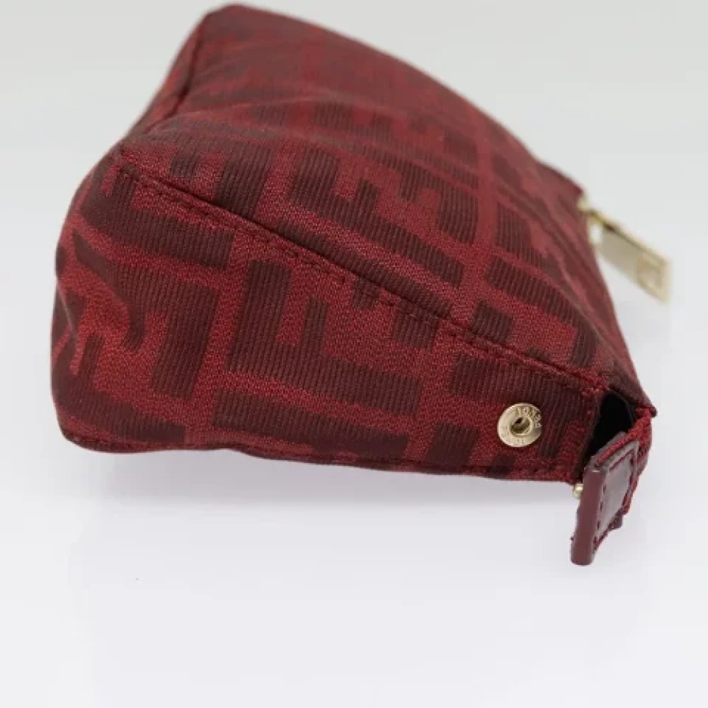 Fendi Vintage Pre-owned Canvas pouches Red Dames