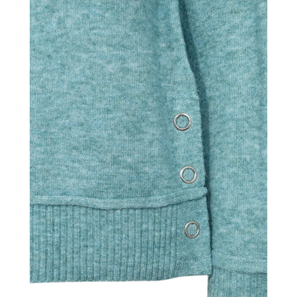 Freequent Groene Pullover met Zijknopen Green Dames