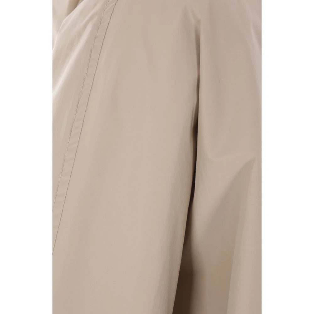 BRUNELLO CUCINELLI Beige Technische Katoenen Parka met Monile Details Beige Dames