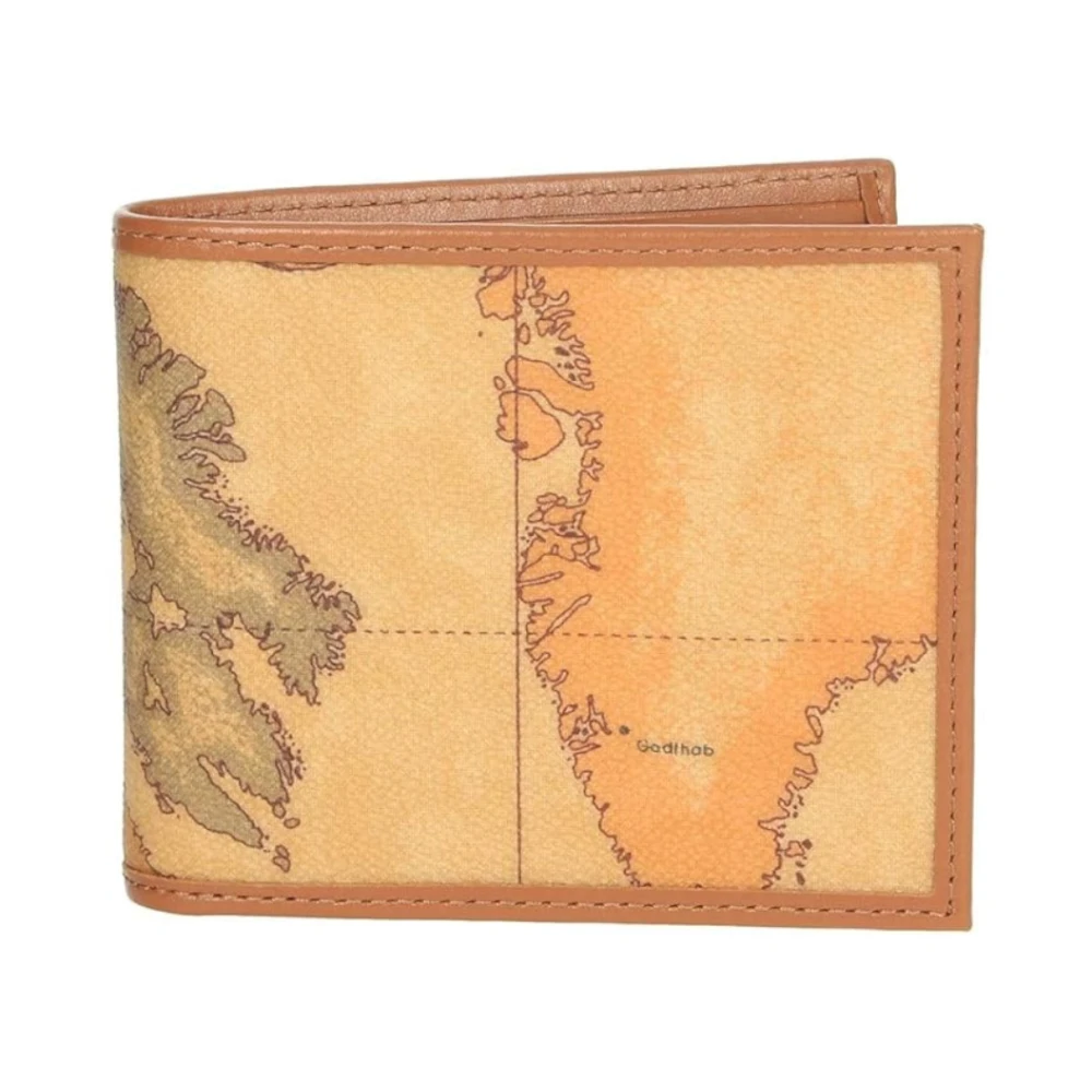 Alviero Martini 1a Classe Bruine Geo Classic Portemonnee met Compartimenten Beige Heren