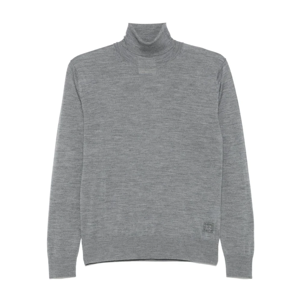 Semicouture Grijze Melange Turtleneck Trui Gray Dames