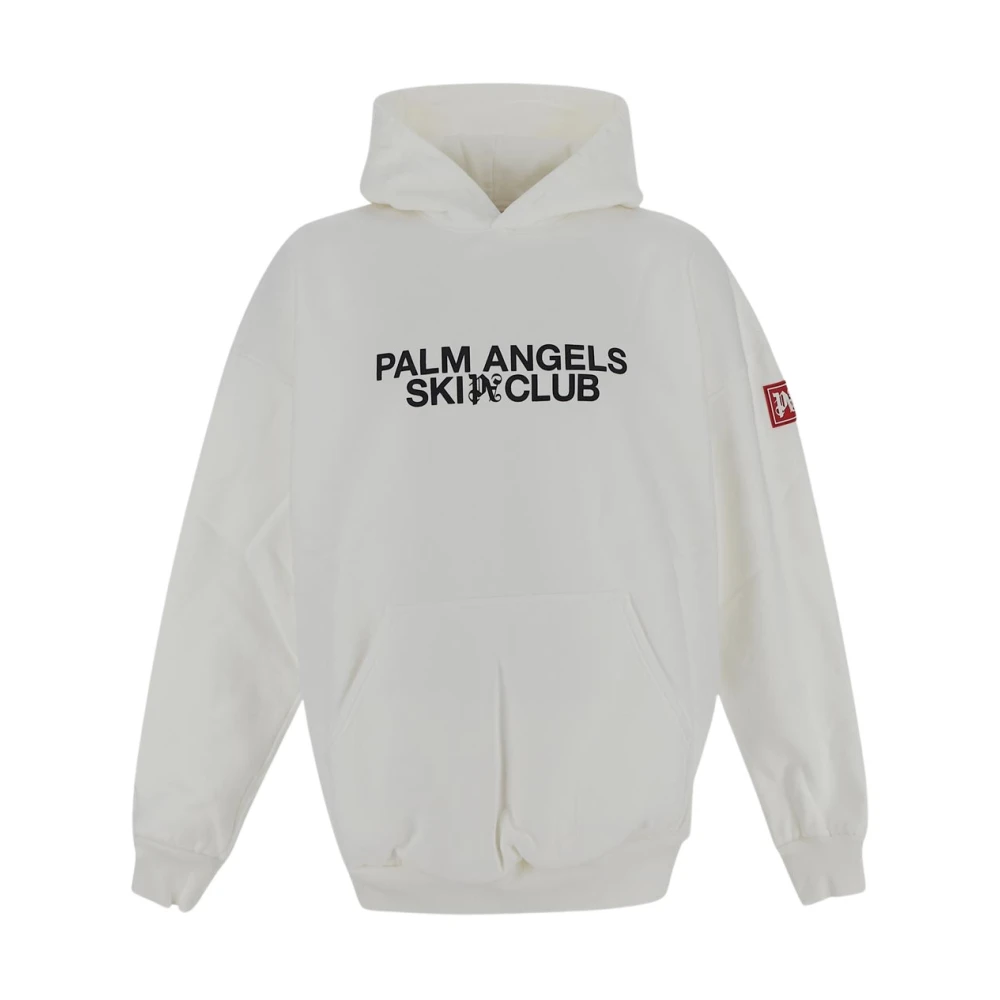 Palm Angels Oversized Wit Katoenen Sweatshirt White Heren