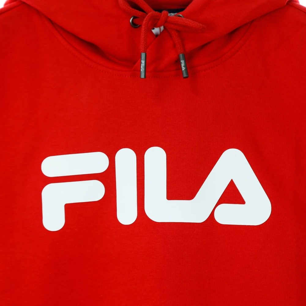 Fila Rode hoodie met kangoeroezak Red Heren