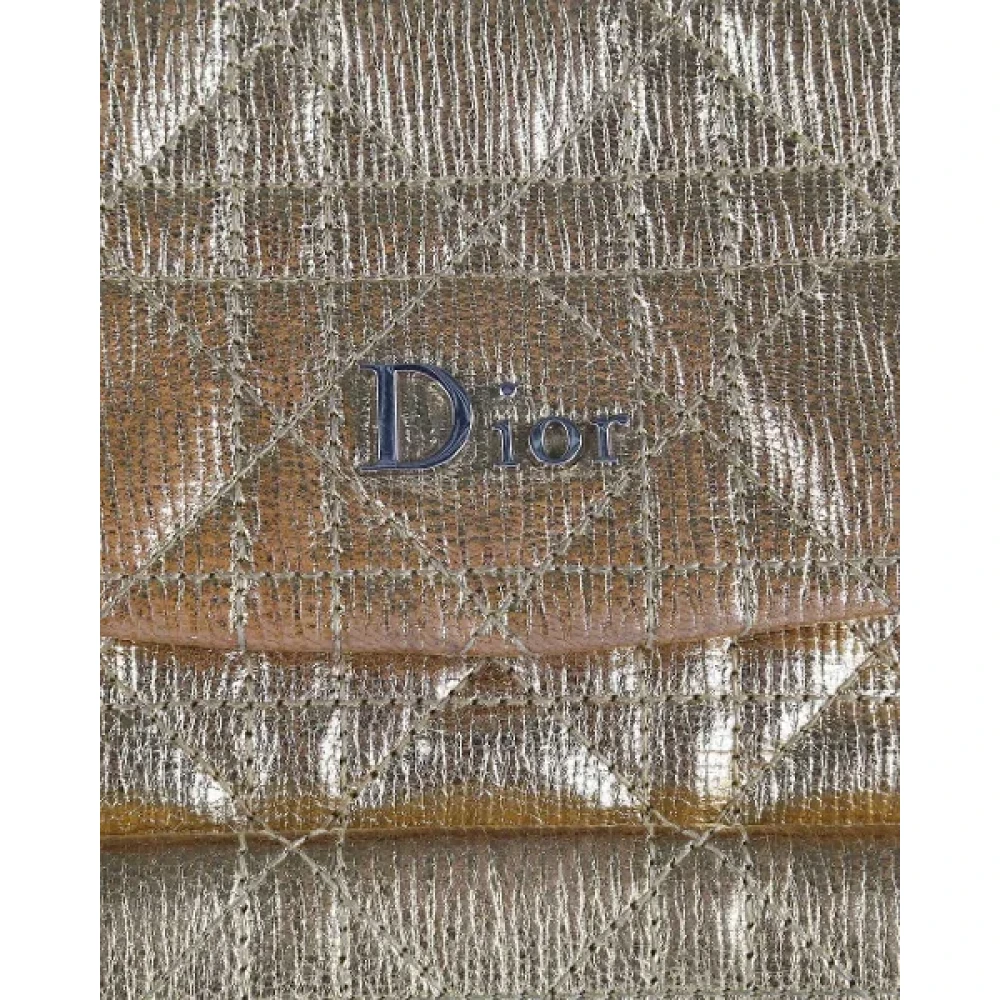 Dior Vintage Pre-owned Leather backpacks Yellow Dames