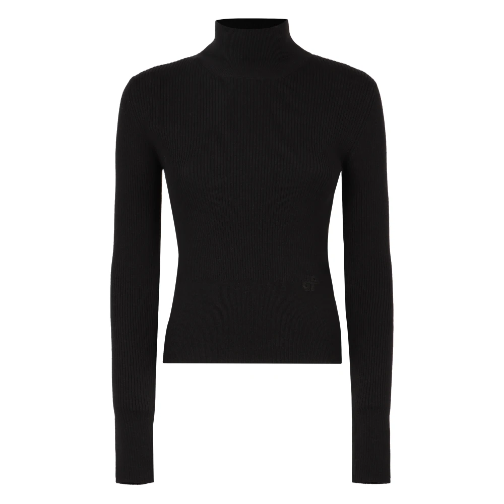 Patou Geribbelde Coltrui Black Dames