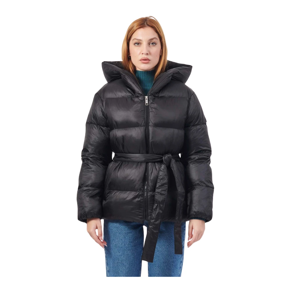 Hugo Boss Capuchon Pufferjas Black Dames