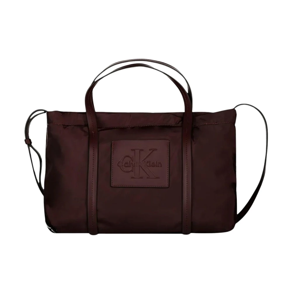 Calvin Klein Monologo Pocket Crossbody Tote Bag, Brown, Women - Image 2