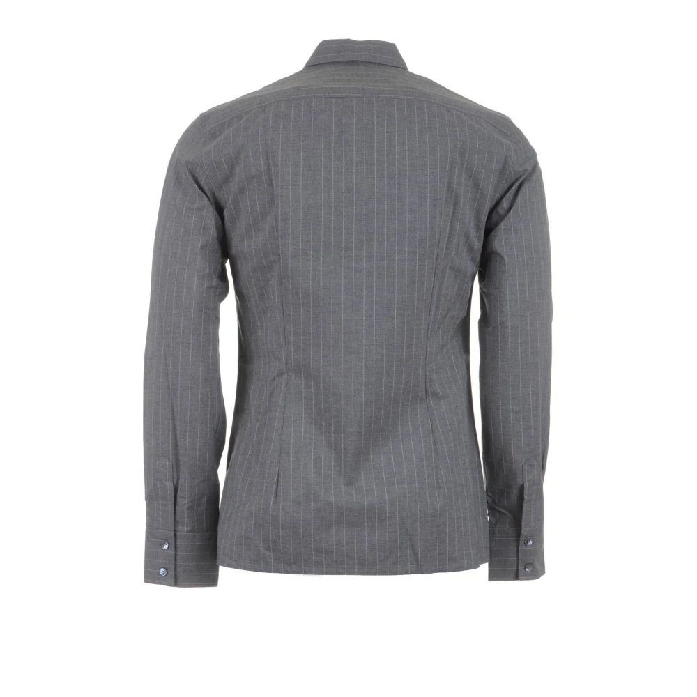 Dolce & Gabbana Gestreept overhemd met lange mouwen voor heren Gray Heren