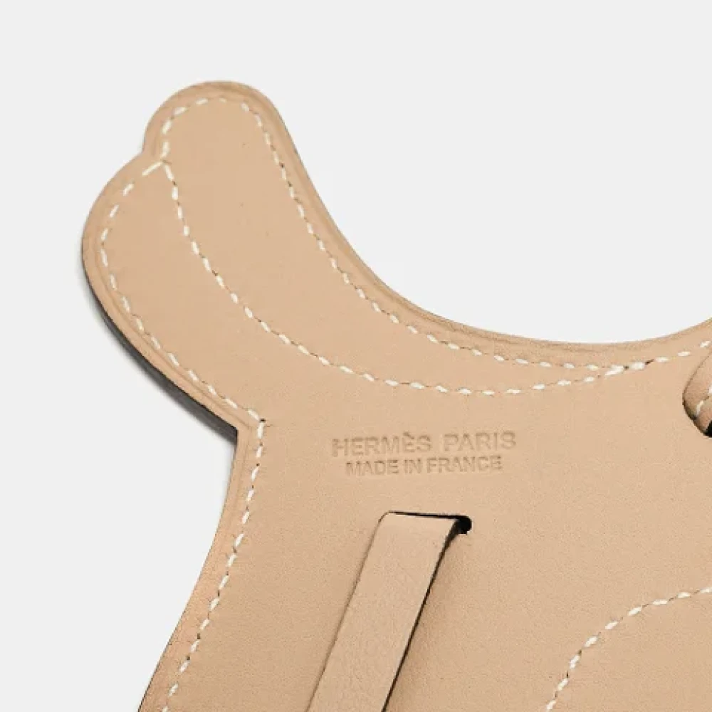 Hermès Vintage Pre-owned Leather key-holders Beige Dames