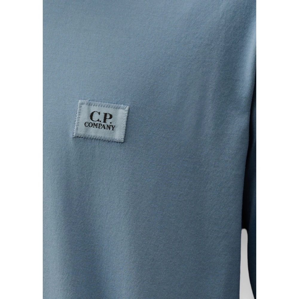 C.P. Company Flint Stone T-shirt Lichtgewicht Katoen Blue Heren