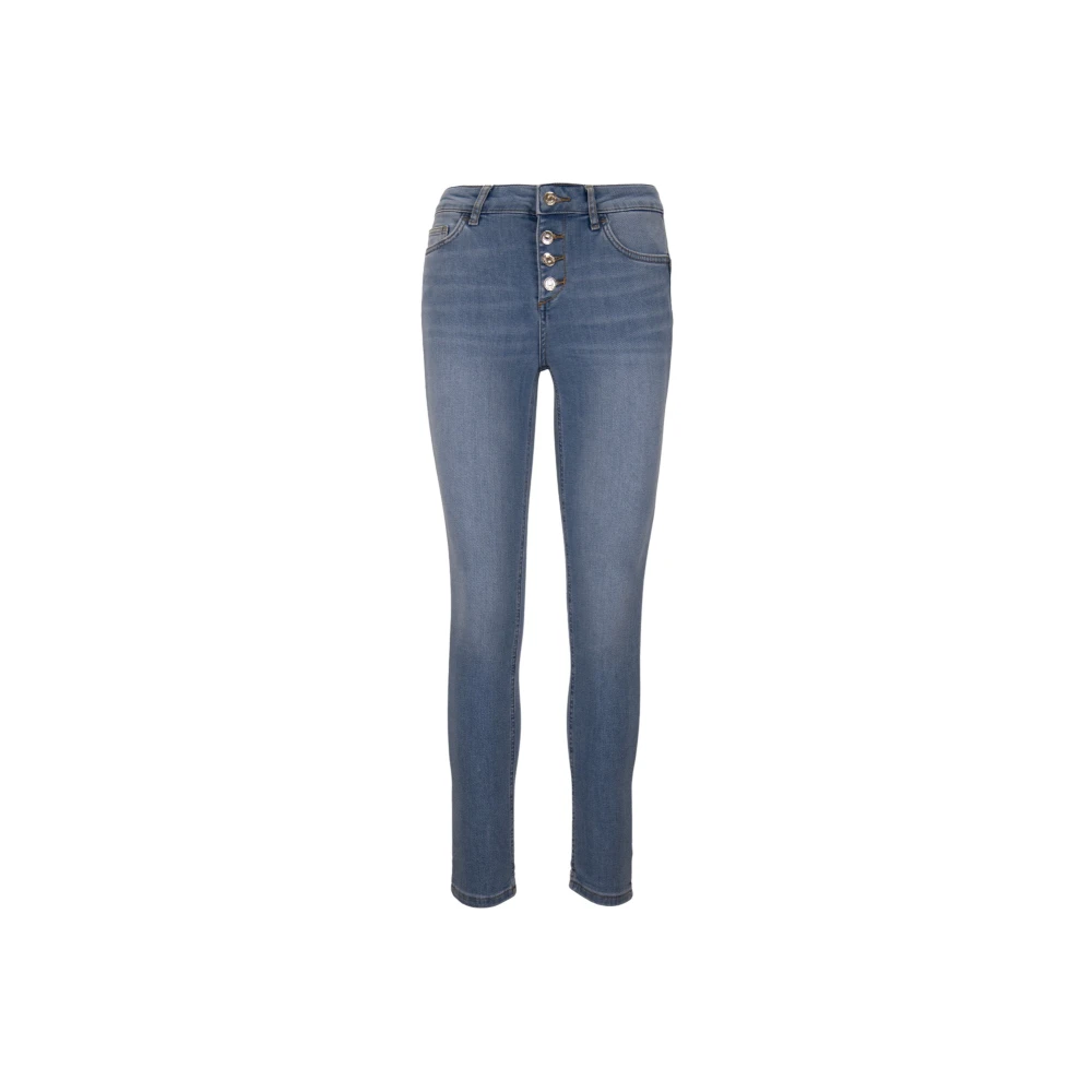 Liu Jo Women's Blue Skinny Fit Jeans, W27, Jeans Bottone