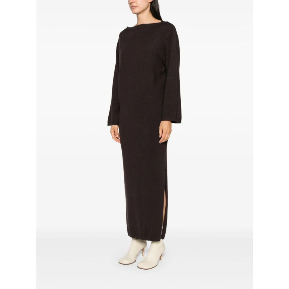 Birgitte Herskind Bordeaux Gebreide Off-Shoulder Maxi Jurk Brown Dames