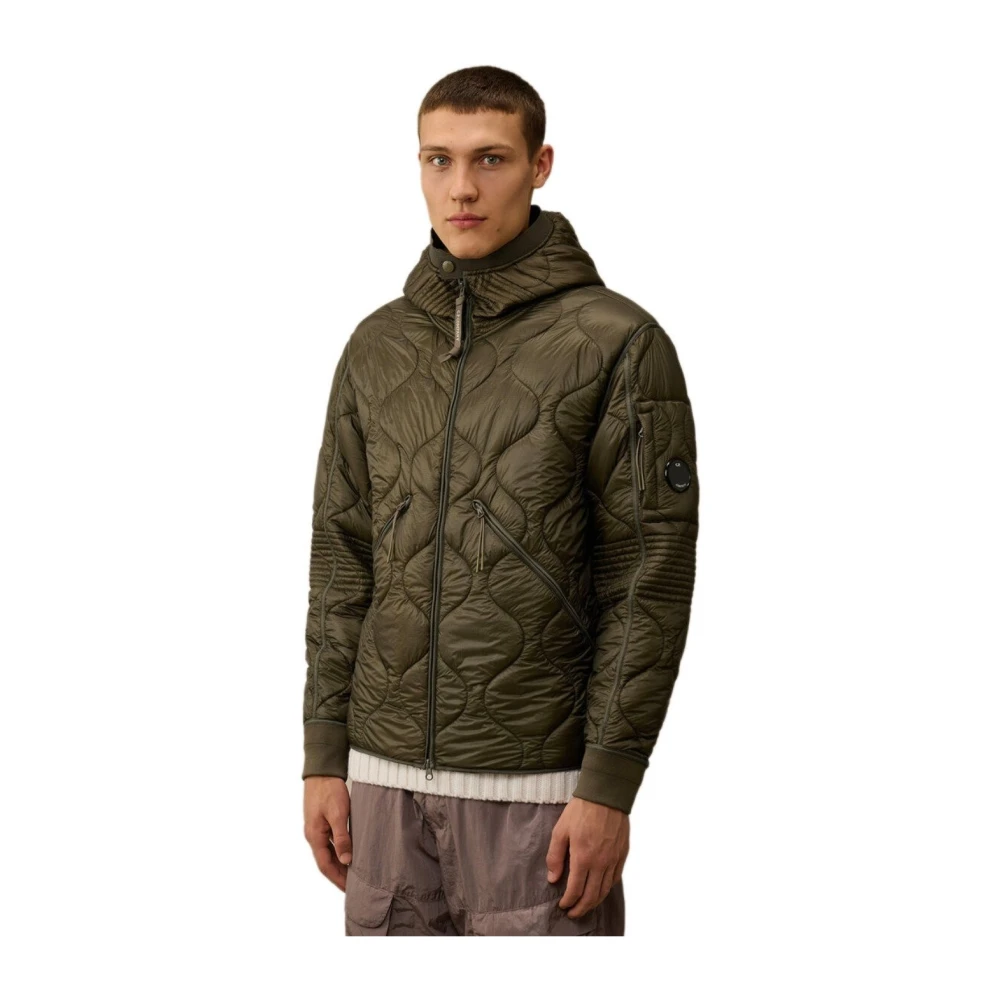 C.P. Company Bosgroene Gewatteerde Hoodie Jas Green Heren