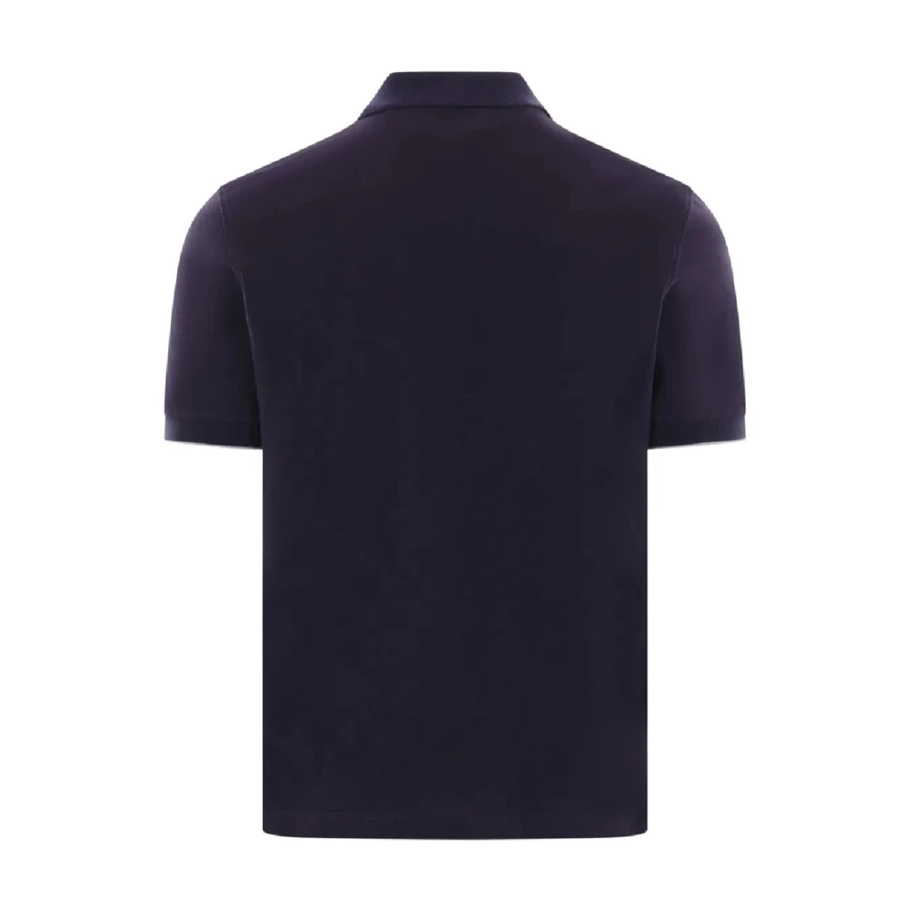 BRUNELLO CUCINELLI Luxe korte mouw polo Blue Heren