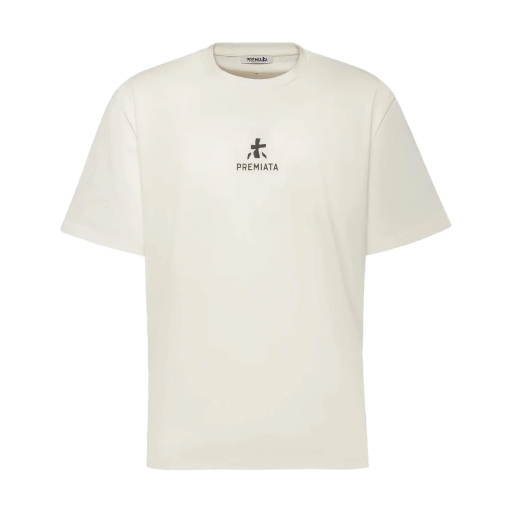 Premiata White T-Shirts, Male, M, T-Shirt With Central Logo
