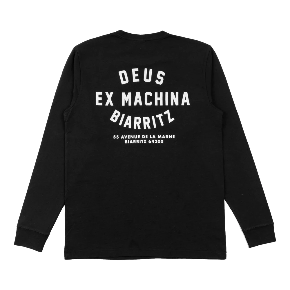 Deus Ex Machina Klassieke Adres Crew Sweater Black Heren