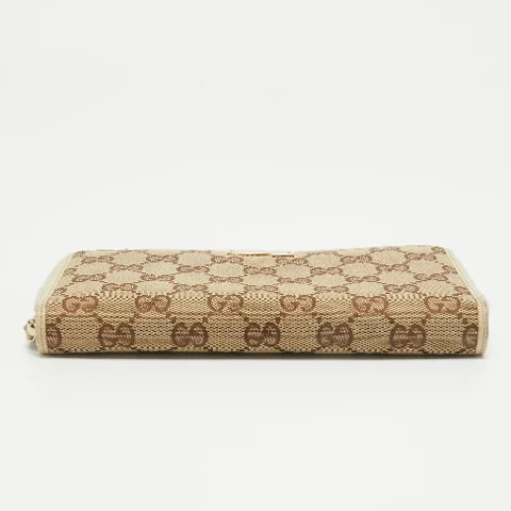 Gucci Vintage Pre-owned Canvas wallets Beige Dames
