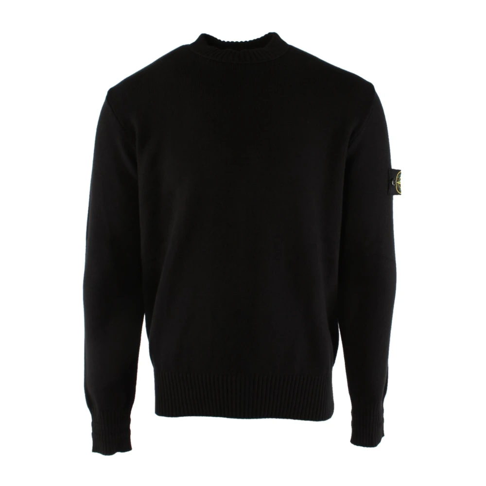 Stone Island Zwarte Sweater 79% Katoen Heren Black Heren