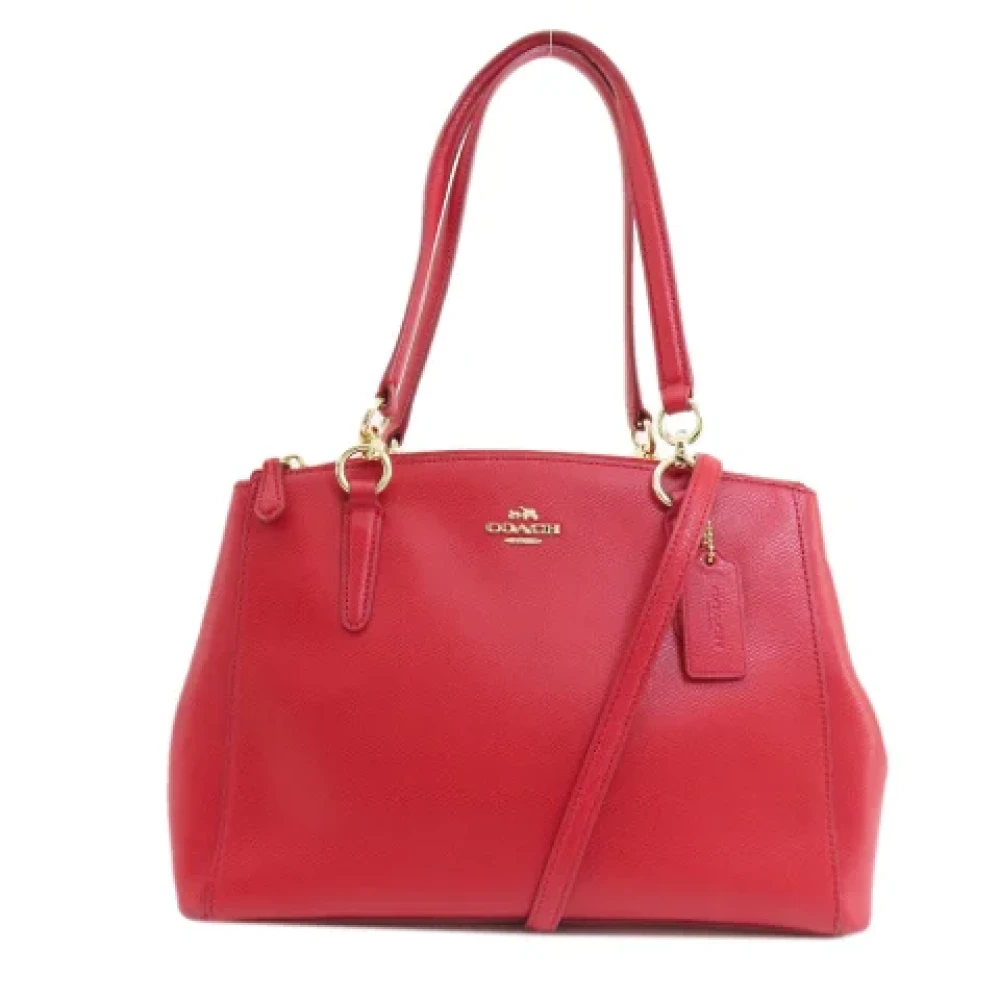 Coach Pre-owned Leather handbags Red Dames