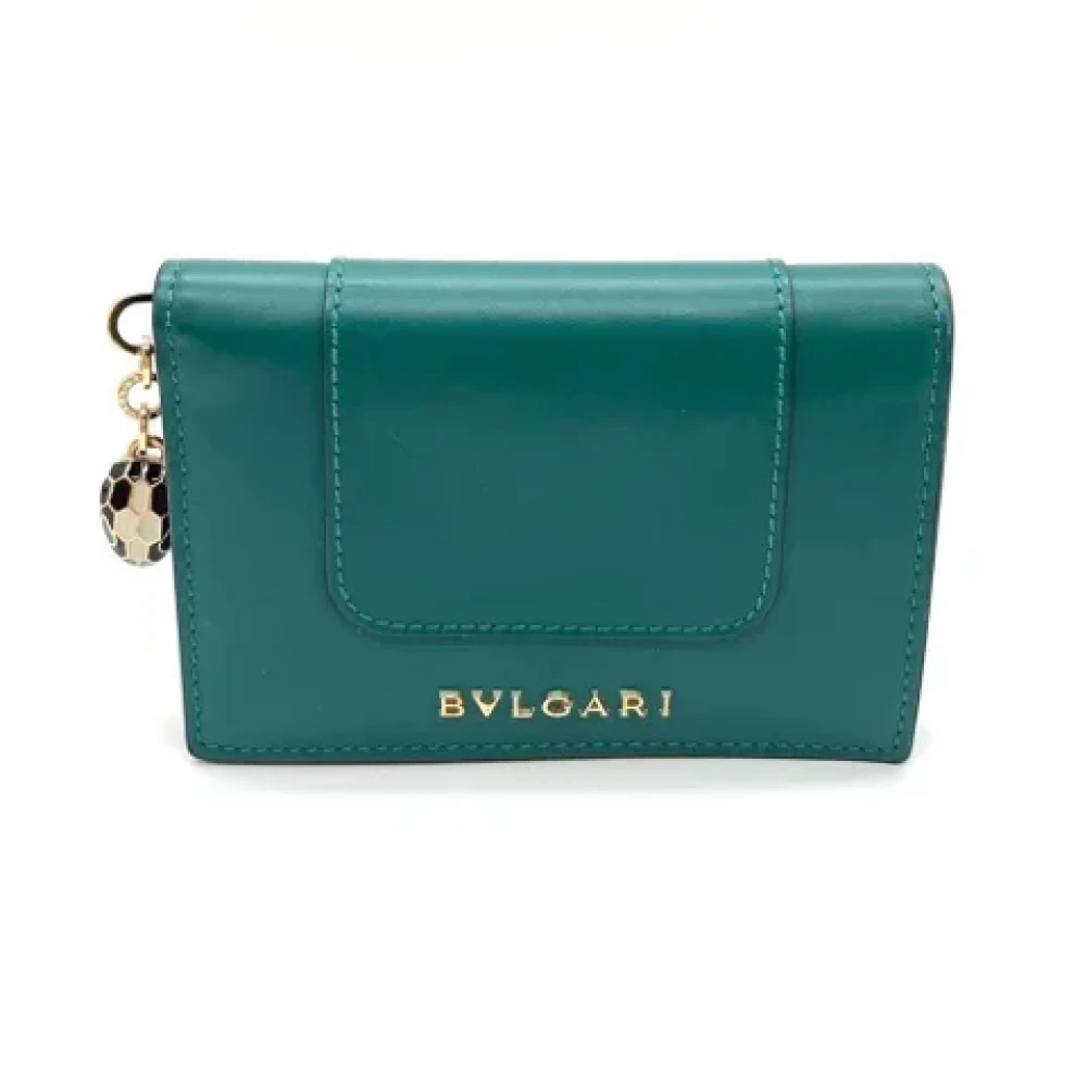 Bvlgari Vintage Pre-owned Leather wallets Green Dames