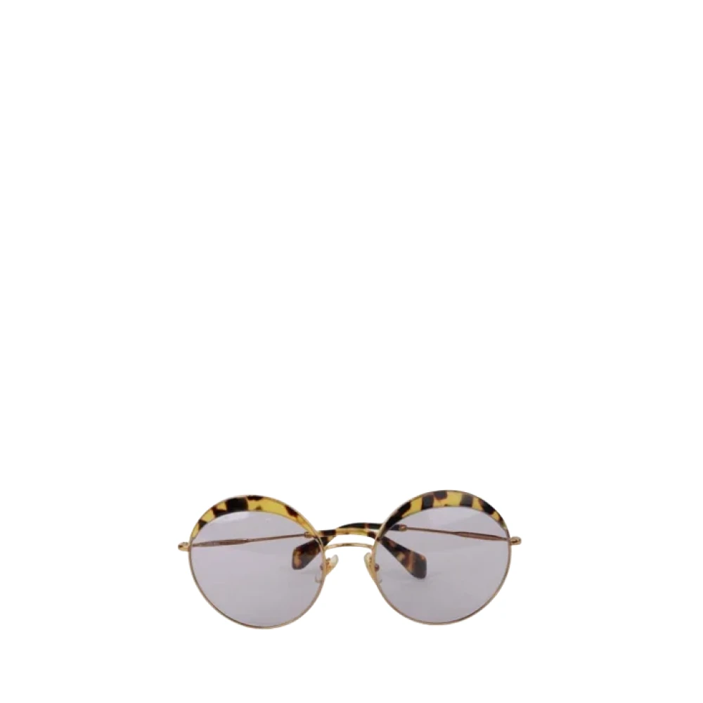 Miu Pre-owned Metal sunglasses Beige Dames