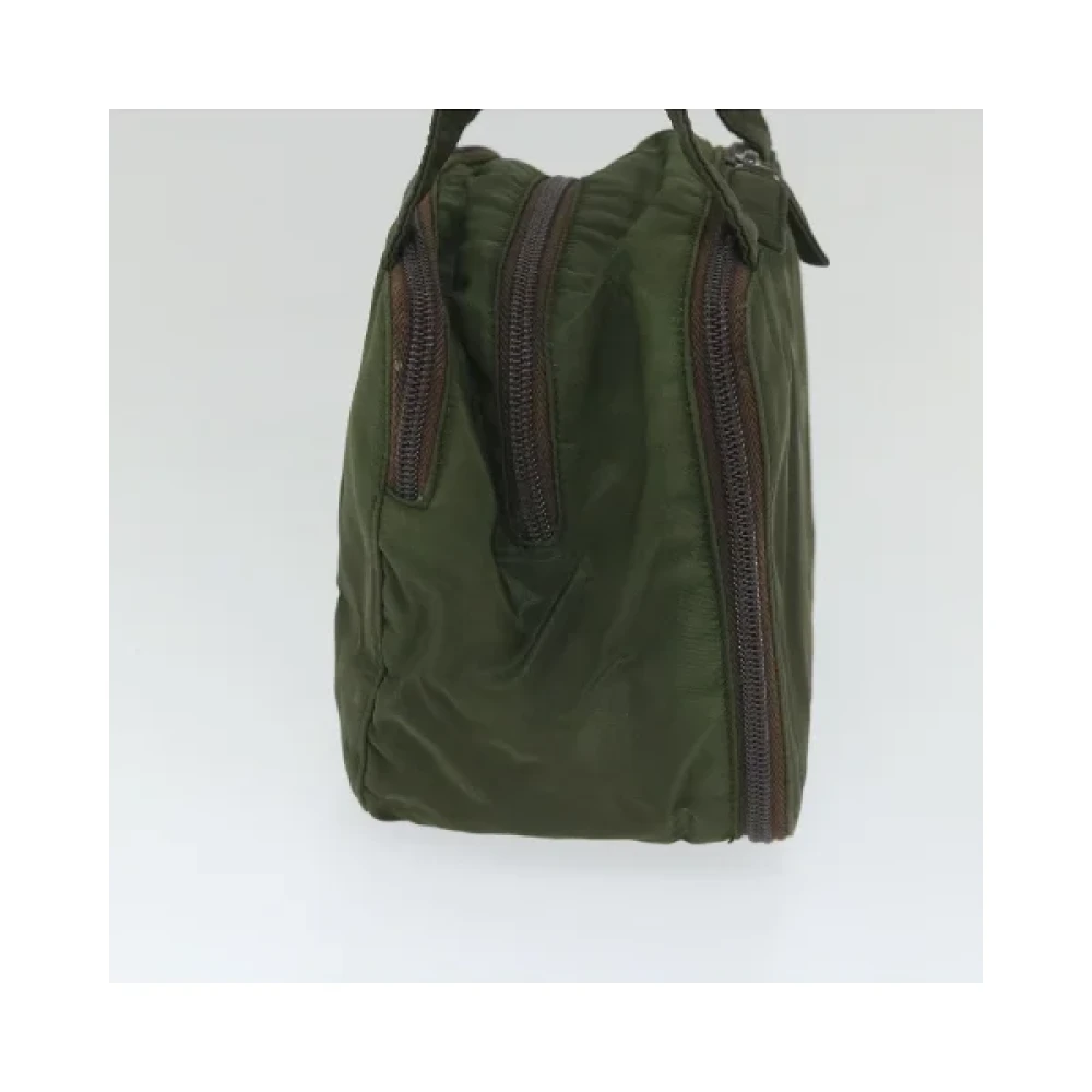Prada Vintage Pre-owned Nylon handbags Green Dames
