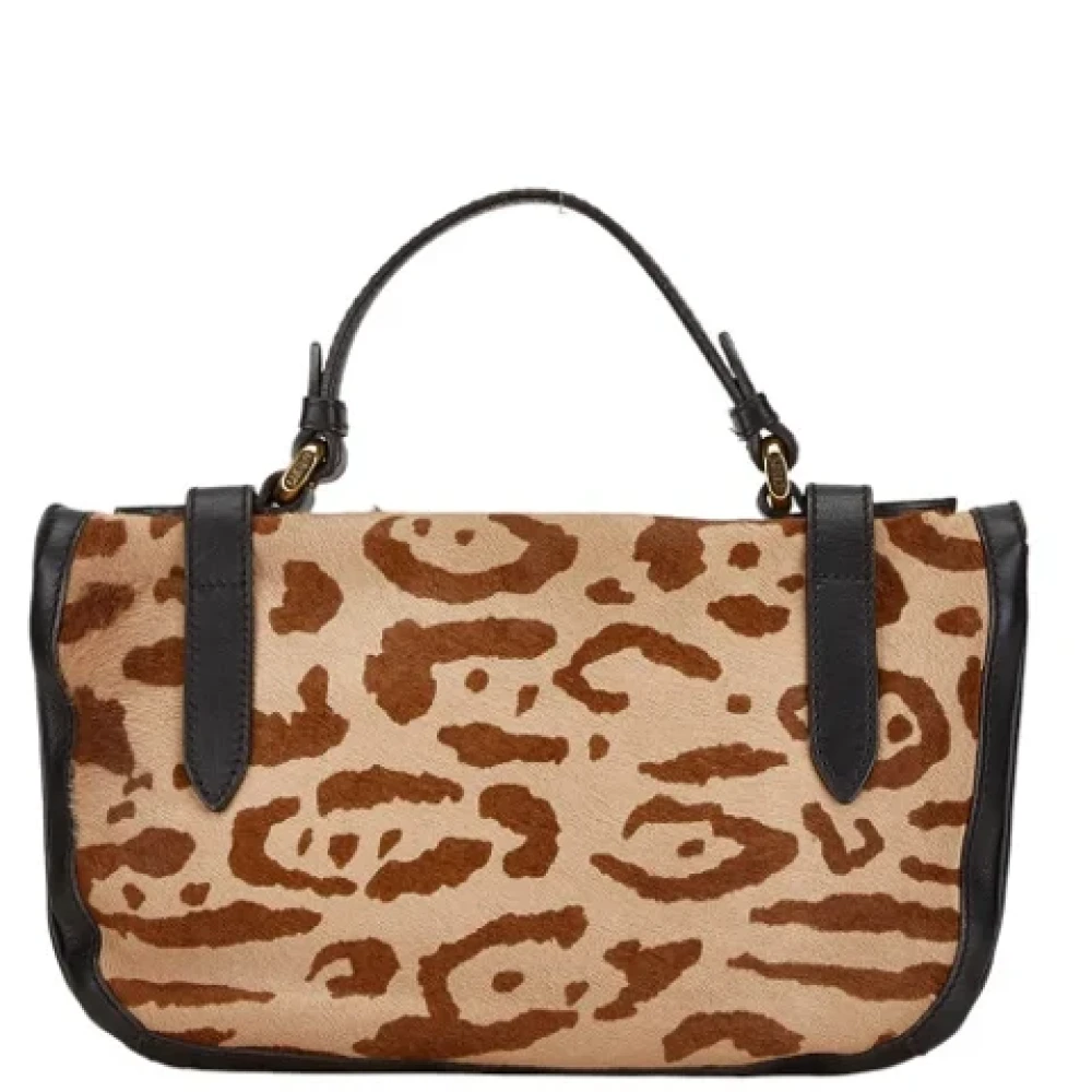 Armani Pre-owned Leather handbags Brown Dames